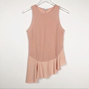 🍃🌸ZARA Peach Asymmetrical Sleeveless Top🌸🍃